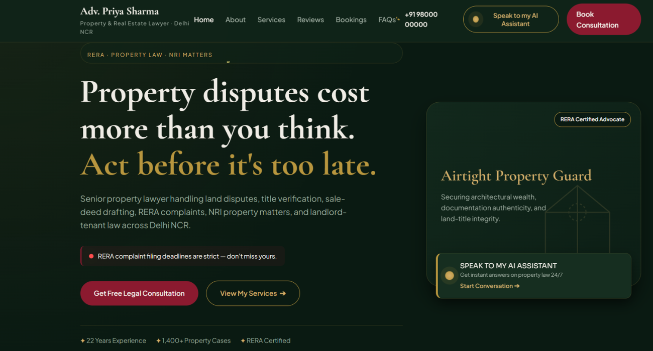 Property Lawyer website template preview